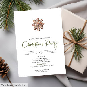 Rustic Neutral Earthy Minimalist Cosy Holiday Xmas Invitation