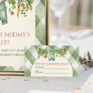 Rustic Neutral Sprout Baby Shower How Big Belly Enclosure Card