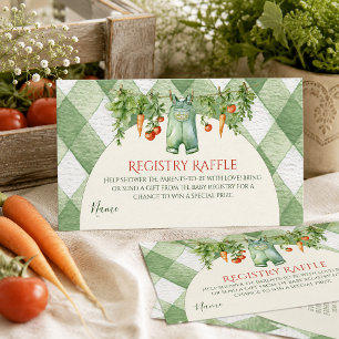 Rustic Neutral Sprout Baby Shower Registry Raffle Enclosure Card