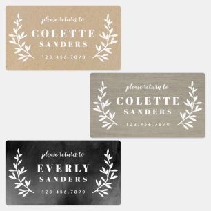 Rustic Neutrals Trio Waterproof Name Labels
