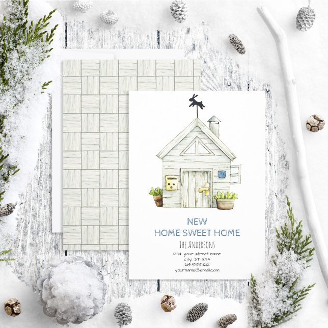 Rustic New Home Sweet Home Moving Announcement (Creator Uploaded)