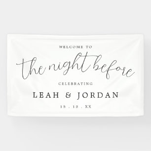 Rustic Night Before Wedding Rehearsal Dinner Banner