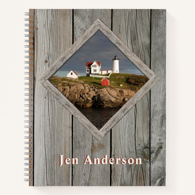 Rustic Nubble Lighthouse Notebook (Front)