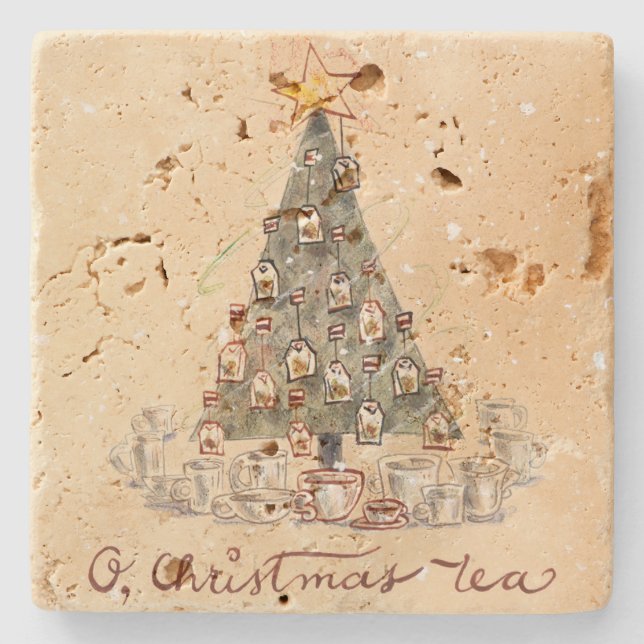 Rustic O, Christmas Tea Coaster (Front)
