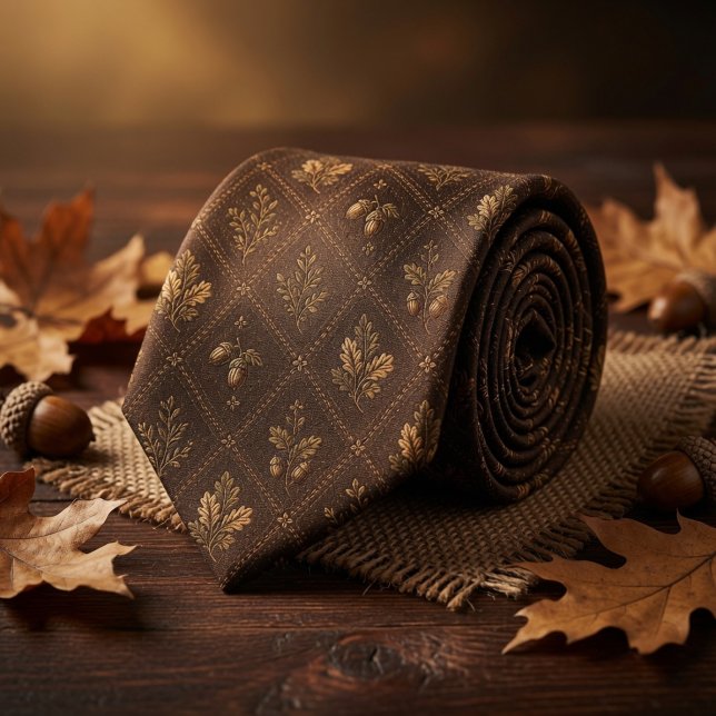 Rustic Oak Leaf & Acorn Tie (Creator Uploaded)