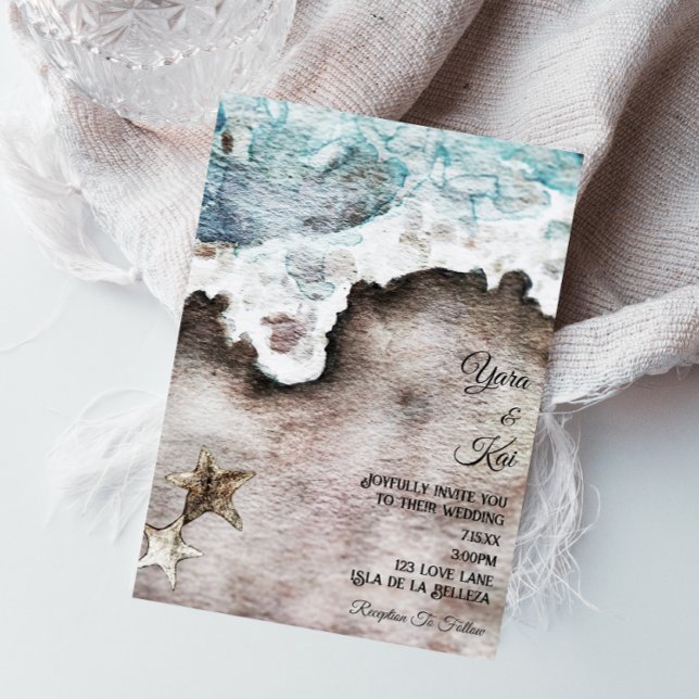 Rustic Ocean | Beach Destination Wedding Invitation (Creator Uploaded)