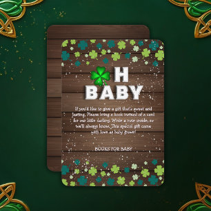 Rustic Oh Baby St. Patrick's Day Baby Shower Enclosure Card