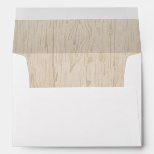 Rustic Old Barn Wood Wedding Envelopes