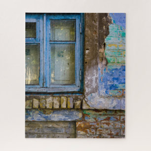 Rustic Old Brick Wood House Window Jigsaw Puzzle