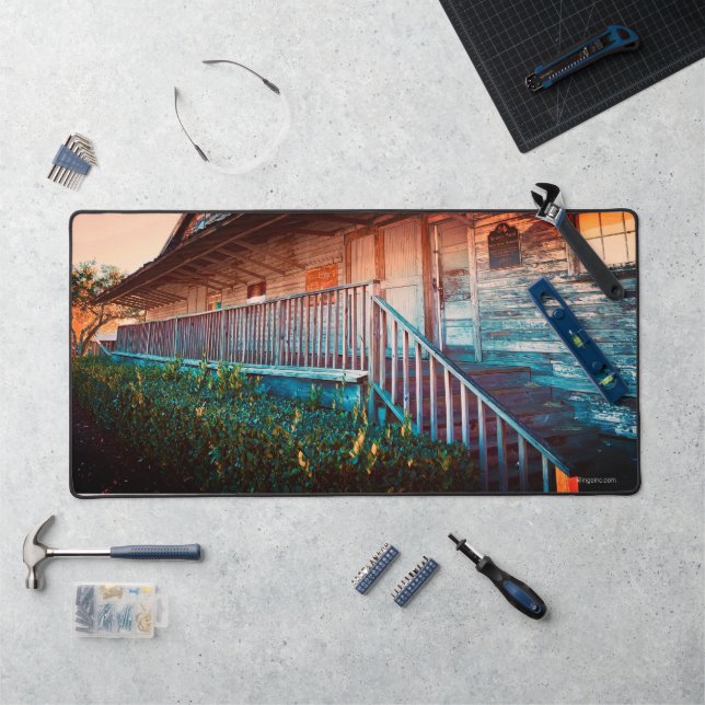 Rustic Old Country Barn, Vintage Traditional Desk Mat (Workstation)