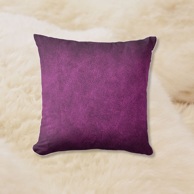 Rustic Old Leather Look Hot Pink Cushion (Creator Uploaded)