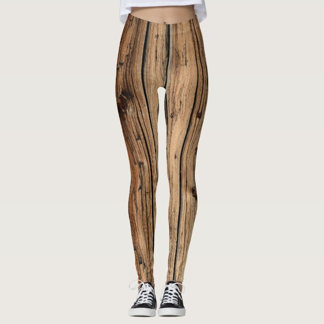 Rustic old oak wood wagon boards leggings (Front)
