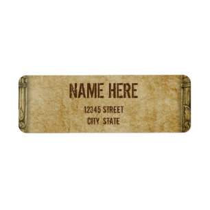 Rustic old rural return address label