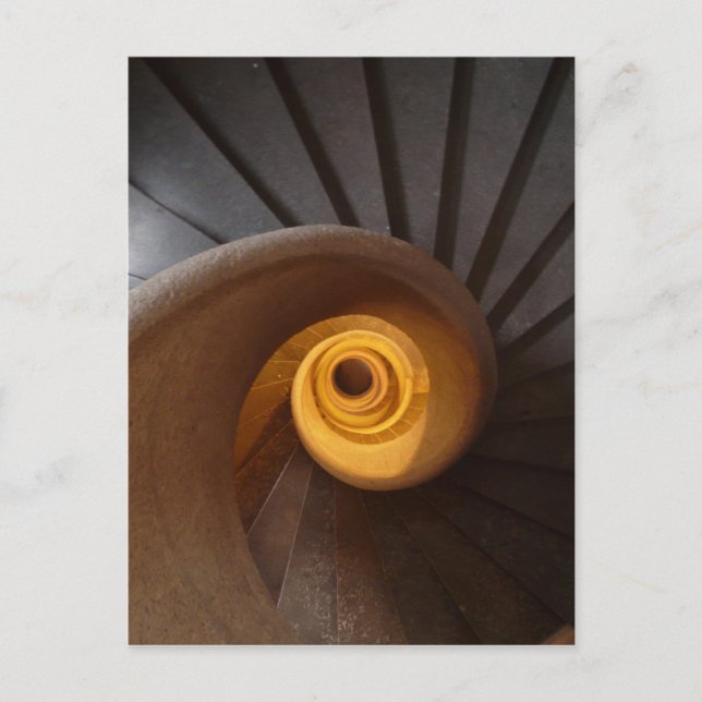 Rustic Old Spiral Staircase Postcard (Front)