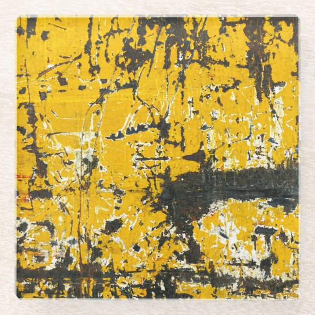 Rustic Old Steel, Textured Background. Glass Coaster (Front)