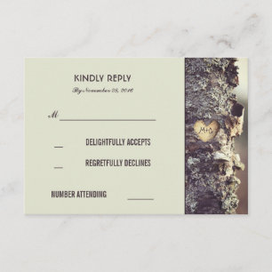 Rustic Old Tree Wedding RSVP Cards
