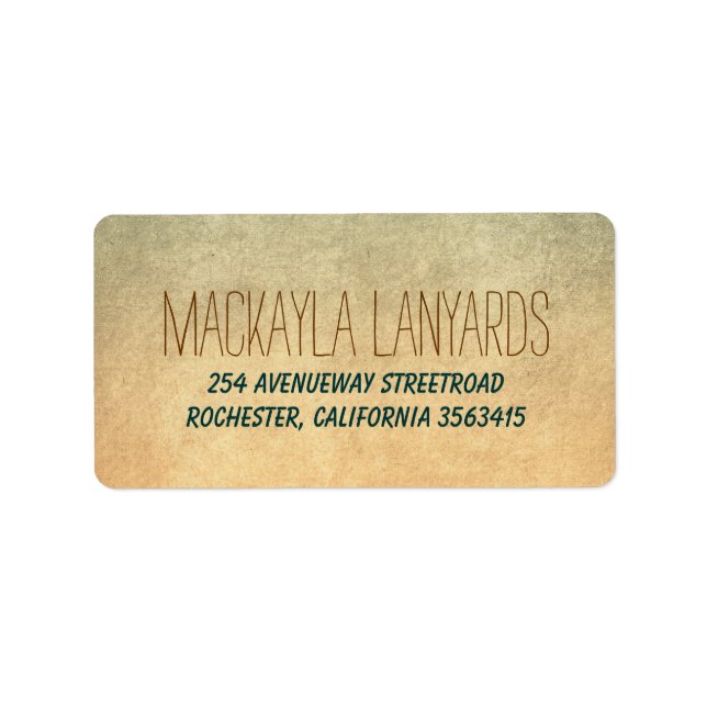 Rustic Old Wedding Label (Front)