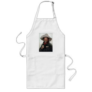 Rustic Old West Cowboy Vintage Wiedemann Beverage Long Apron