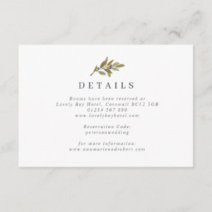 Rustic Olive Branch Wedding Enclosure Card