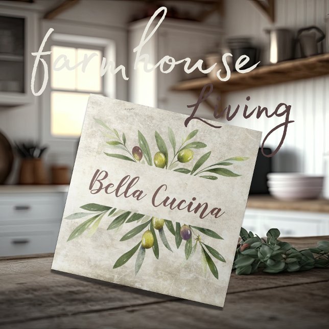 Rustic Olive & Branches Bella Cucina Brown Tile (Creator Uploaded)