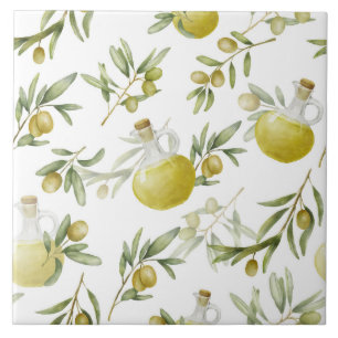 Rustic Olive Oil Pattern Tile