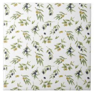 Rustic Olive Oil Pattern Tile