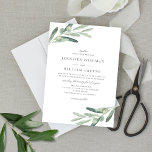 Rustic Olive Tree Watercolor Botanicals Wedding Invitation<br><div class="desc">This timeless and elegant wedding invitation features lovely watercolor olive branch illustrations. The typography is classic and elegant. The combination of the rustic olive illustration and typography create a timeless Mediterranean feel. Pair it with the coordinating reply card, thank you card, and day-of accessories. See the collection below (or our...</div>