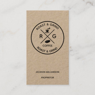 Rustic on Trend Logo  Artisan Coffee Company Business Card