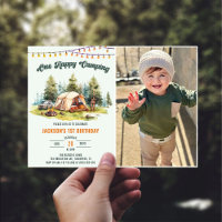 Rustic One Happy Camper 1st Birthday Party Photo 
