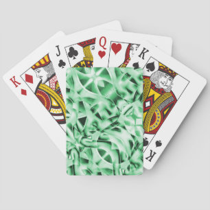 Rustic or not, white green weird interlaced cutout playing cards