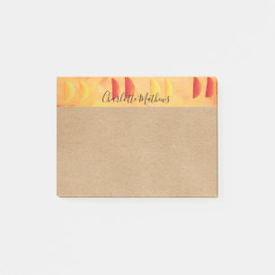 Rustic Orange and Lemons Citrus Personalised Post-it Notes