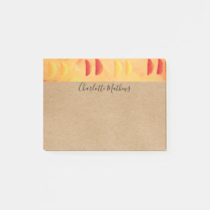 Rustic Orange and Lemons Citrus Personalised Post-it Notes