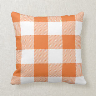 orange checked cushions