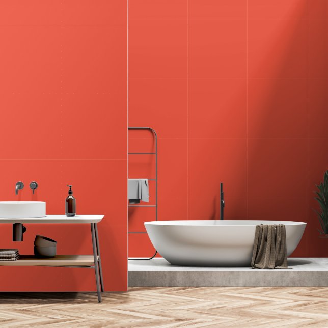 Rustic Orange Autumn Fall Colourful Bright Custom Wallpaper (Bathroom)