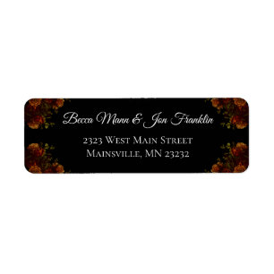 Rustic Orange Black Elegant Wedding Invitation