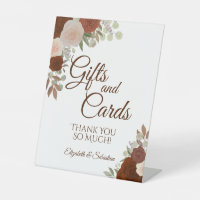 Rustic Orange Boho Floral Gifts & Cards Wedding