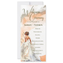 Rustic Orange Boho sunset Summer Wedding Ceremony