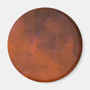 Rustic Orange Brown Blue Hightlights Abstract Art Magnet