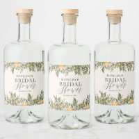 Rustic orange citrus botanical bridal shower party