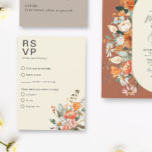 Rustic Orange Florals with Meal Choice