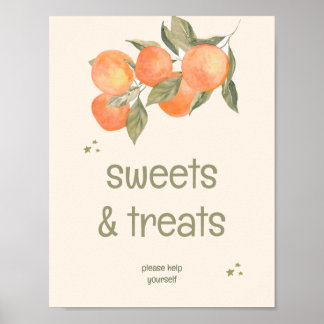 Rustic Orange Grove "Sweets & Treats" Sign 