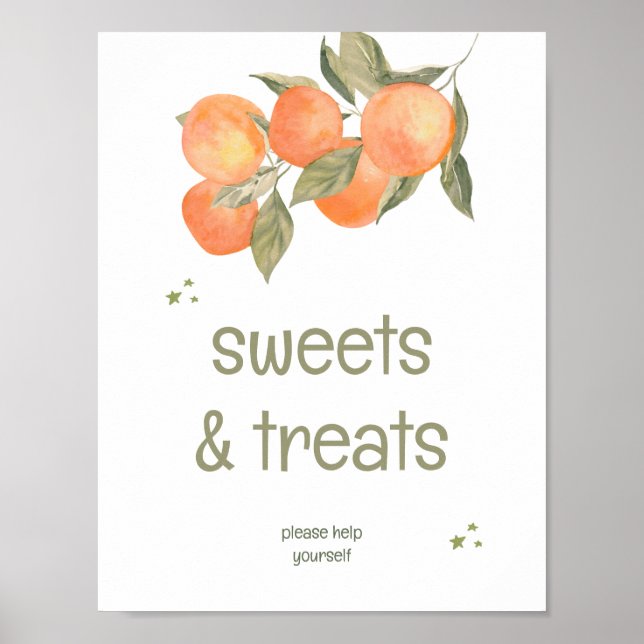 Rustic Orange Grove "Sweets & Treats" Sign  (Front)