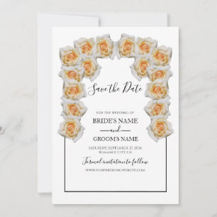 Rustic Orange Roses Wedding Save The Date