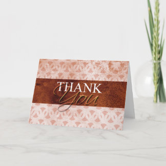 Rustic Orange Rust Fall Thank You Blank Inside Card