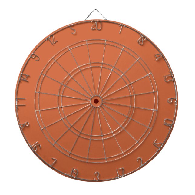 Rustic Orange Solid Colour | Classic | Elegant Dartboard (Front)