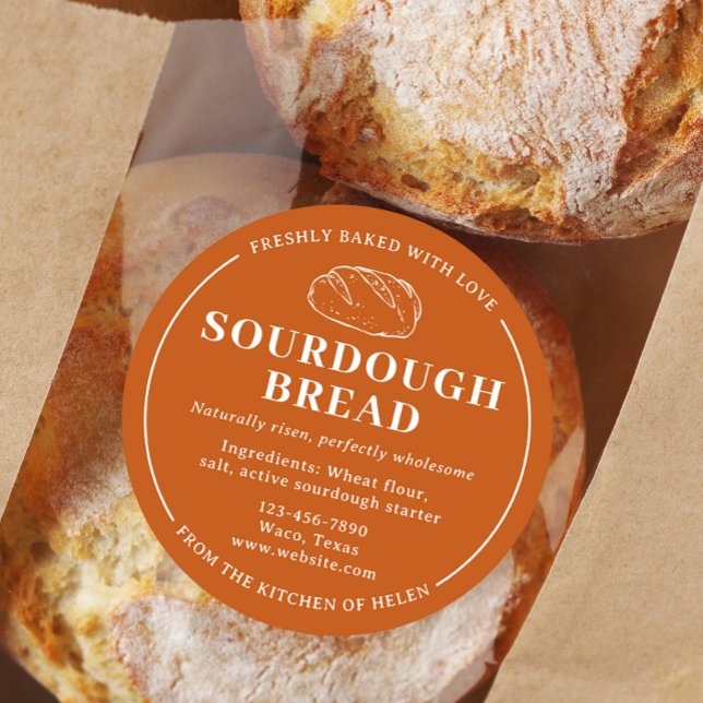 Rustic Orange Sourdough Bakery Bread Sticker (Creator Uploaded)