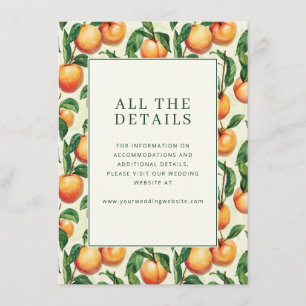 Rustic Orange Watercolor Peach Border Enclosure Card