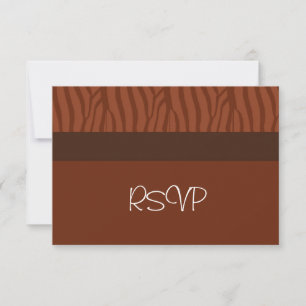 Rustic Orange Wedding RSVP Card