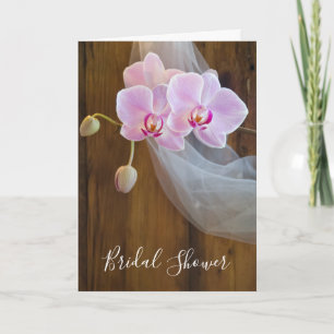 Rustic Orchid Elegance Bridal Shower Invitation