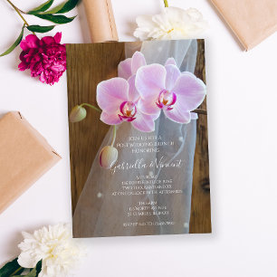 Rustic Orchids Country Post Wedding Brunch Invite